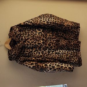 Zara leopard puffer jacket